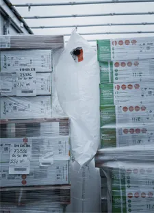 Transport de palettes de marchandises